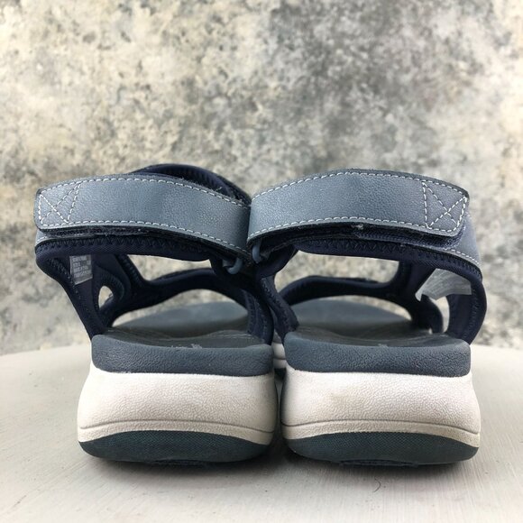 Clarks Women's Size 7M Cloudsteppers Mira Bay Denim Blue Strappy Sandals - Picture 8 of 15